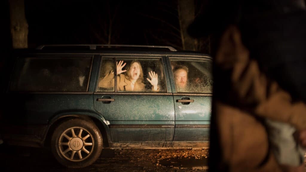 Morten Burien and Sidsel Siem Koch in SPEAK NO EVIL. (Credit: Shudder)