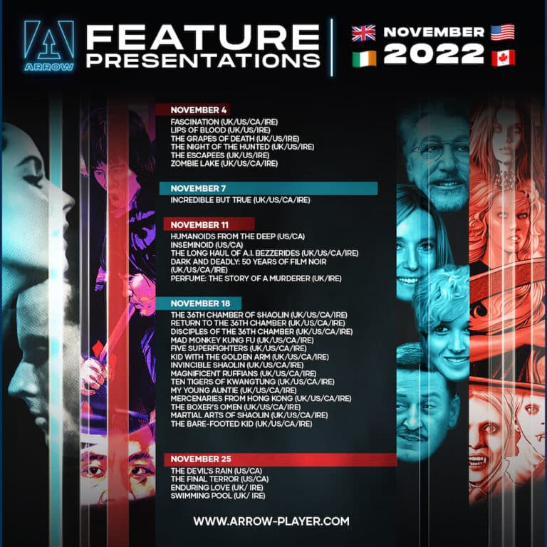 From Fangs To Film Noir: Check Out ARROW’s Neat November Lineup