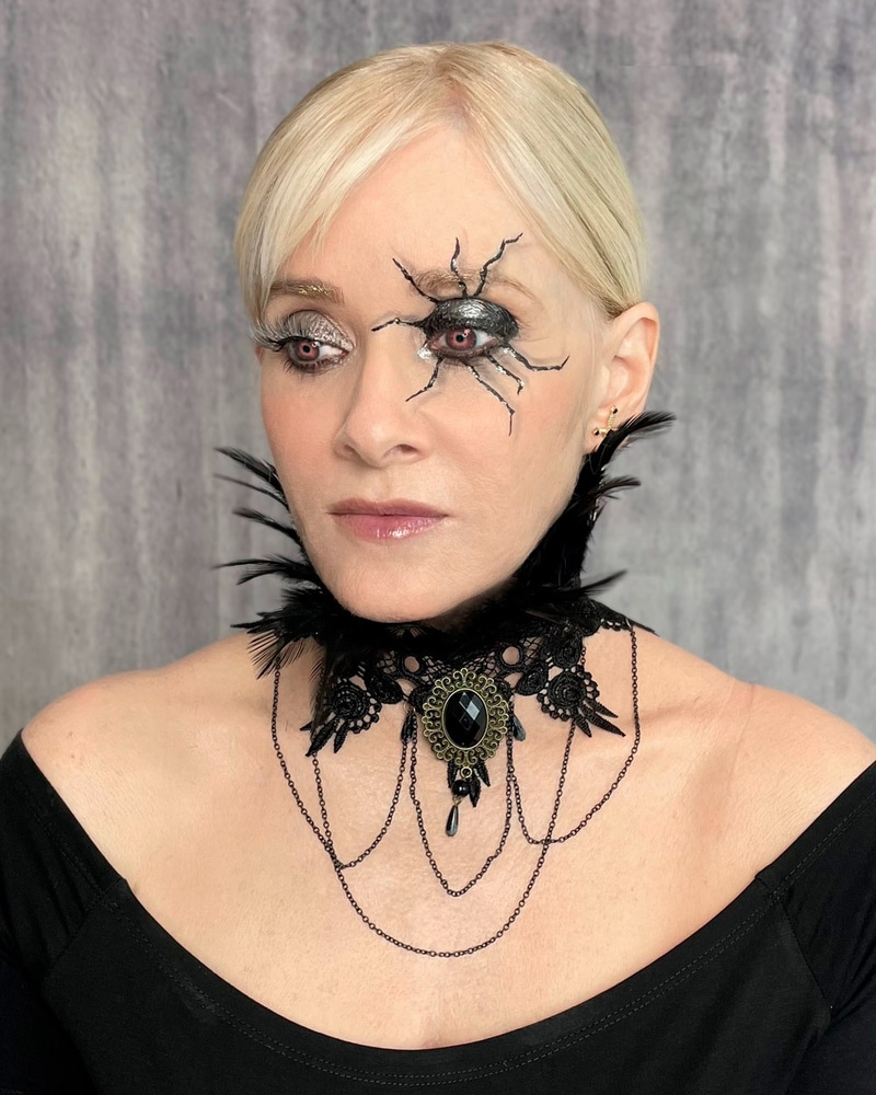 Barbara Crampton SpiderEyez Halloween Makeup