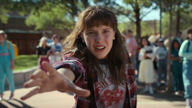 Millie Bobby Brown, in STRANGER THINGS (Credit: Netflix)