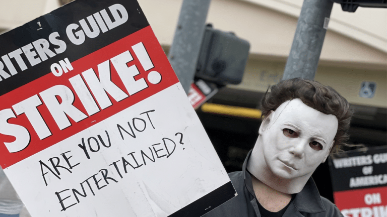 Pencils Down Chainsaws Up: WGA Horror Writers Picket Line Did Not Disappoint
