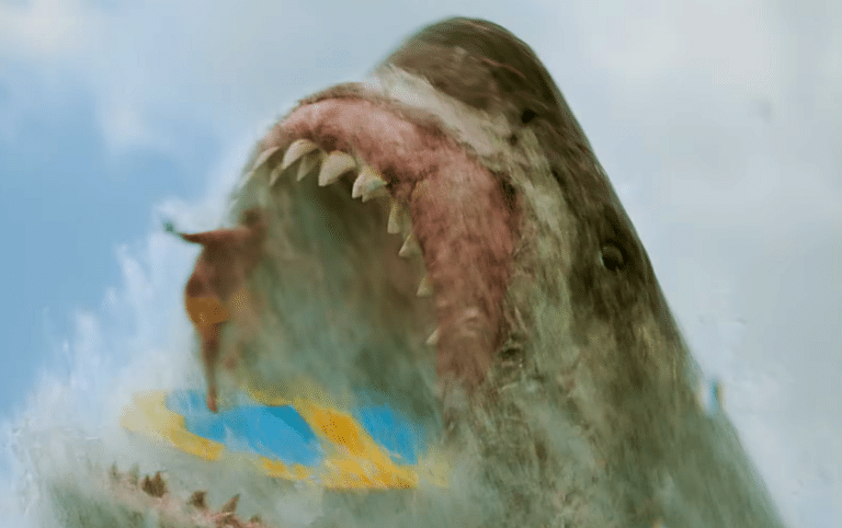 New MEG 2: THE TRENCH Clip Unleashes Giant Sharks On A Crowded Beach