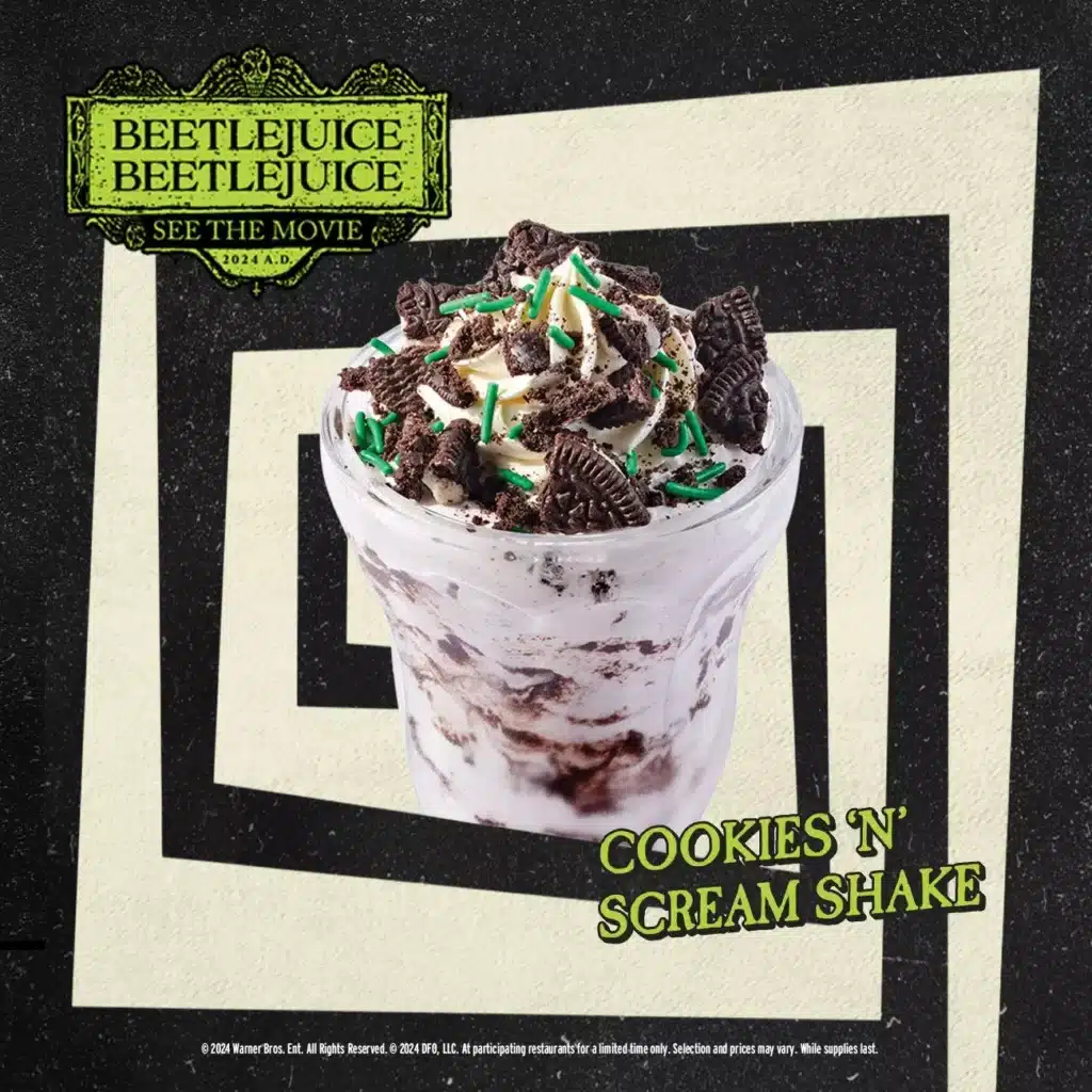 Beetlejuice Beetlejuice Denny's Afterlife Menu