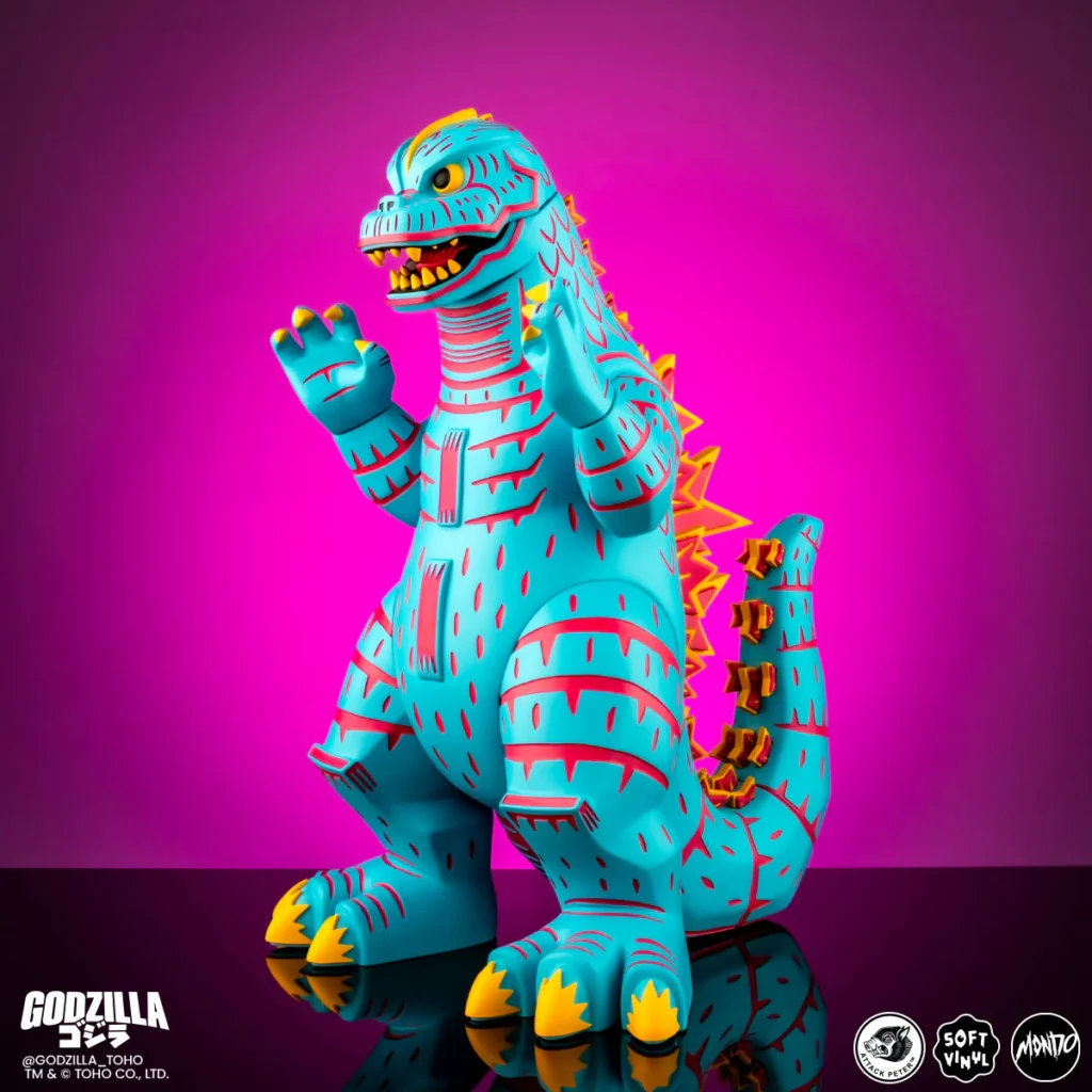 Godzilla Vice City Rage Variant Vinyl Designer Figure by Attack Peter (Credit: Mondo)