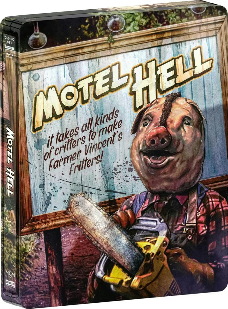 Motel Hell - Limited Edition Steelbook (Limited Edition 4K Ultra HD Steelbook) Credit: Shout! Factory