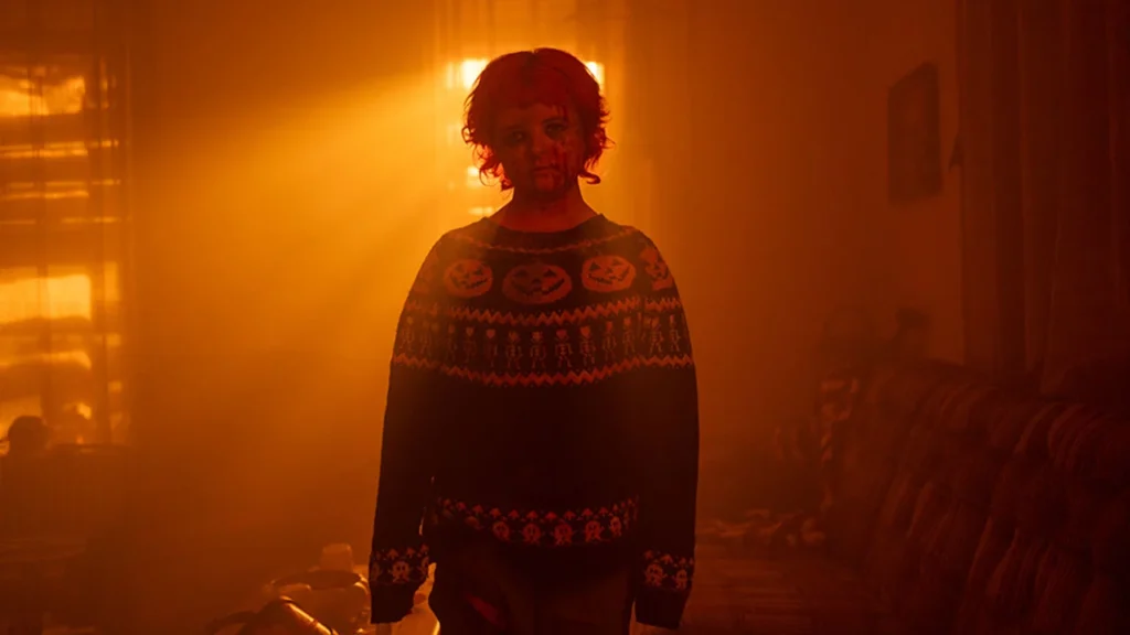 Shapiro in HALLOWARRIOR (Credit: Shudder)