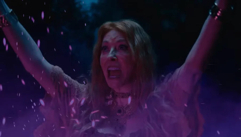 Cassandra Peterson in R.L. STINE'S PUMPKINHEAD 2. (Credit: Tubi)