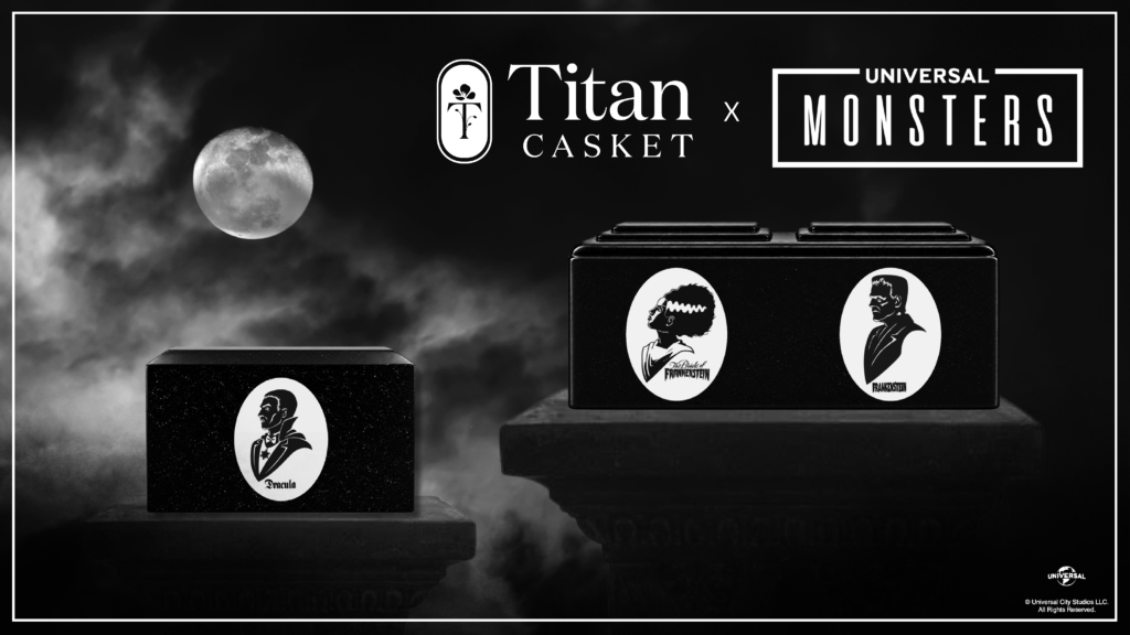 Titan Casket Launches Universal Monsters Memorial Urn Collection