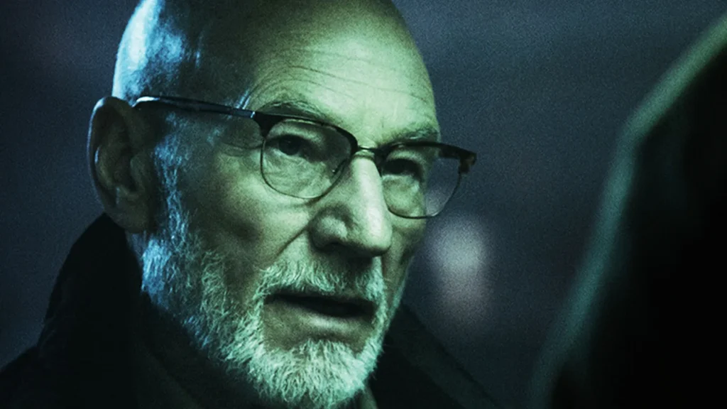 Patrick Stewart in GREEN ROOM. (Credit: A24)