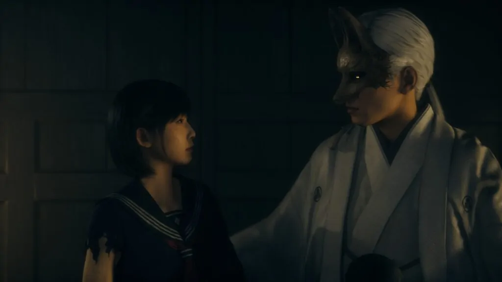 SILENT HILL F Hinako and Fox Man (Credit: NeoBards Entertainment)