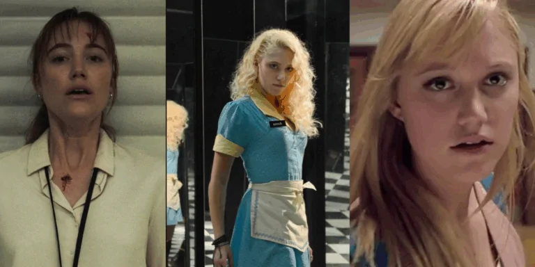 Maika Monroe final girl in LONGLEGS, THE GUEST, IT FOLLOWS (Credit: FANGORIA)