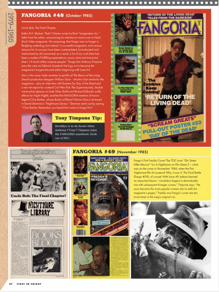 a page from First In Fright: The FANGORIA Compendium