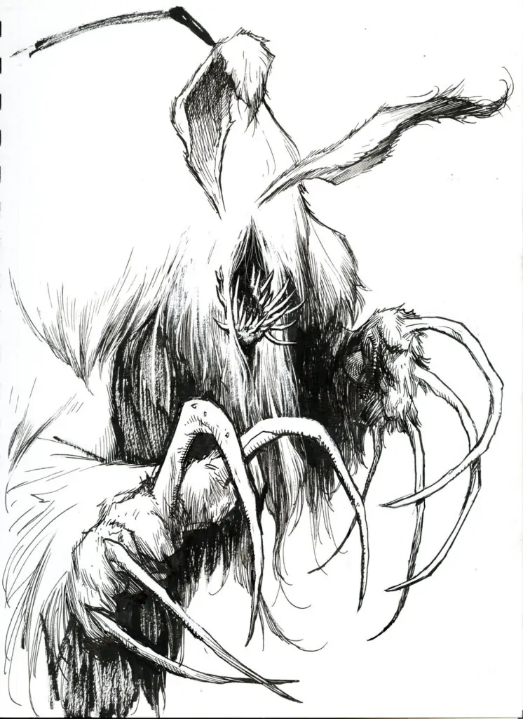 Jonathan Wayshak's Dust Bunny creature designs.