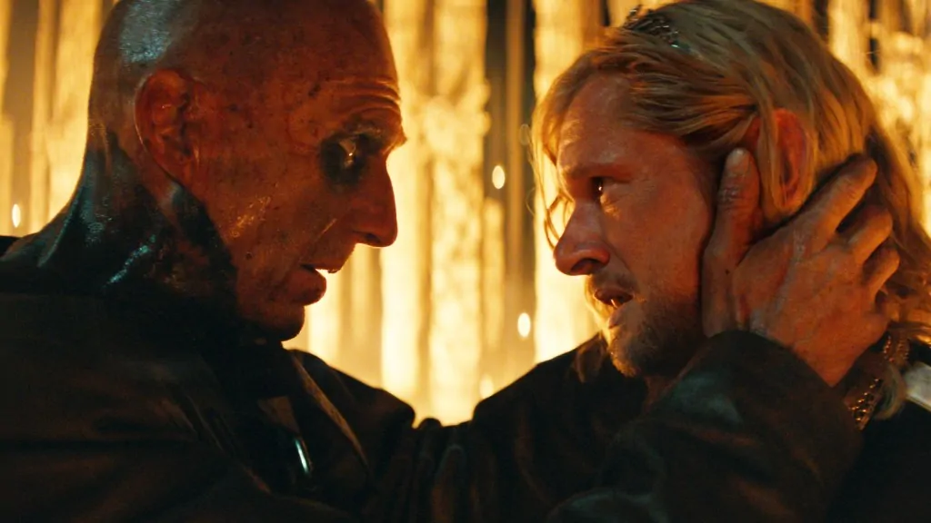 Ralph Fiennes and Jack O'Connell in Nia DaCosta's 28 YEARS LATER: THE BONE TEMPLE (Credit: Sony)