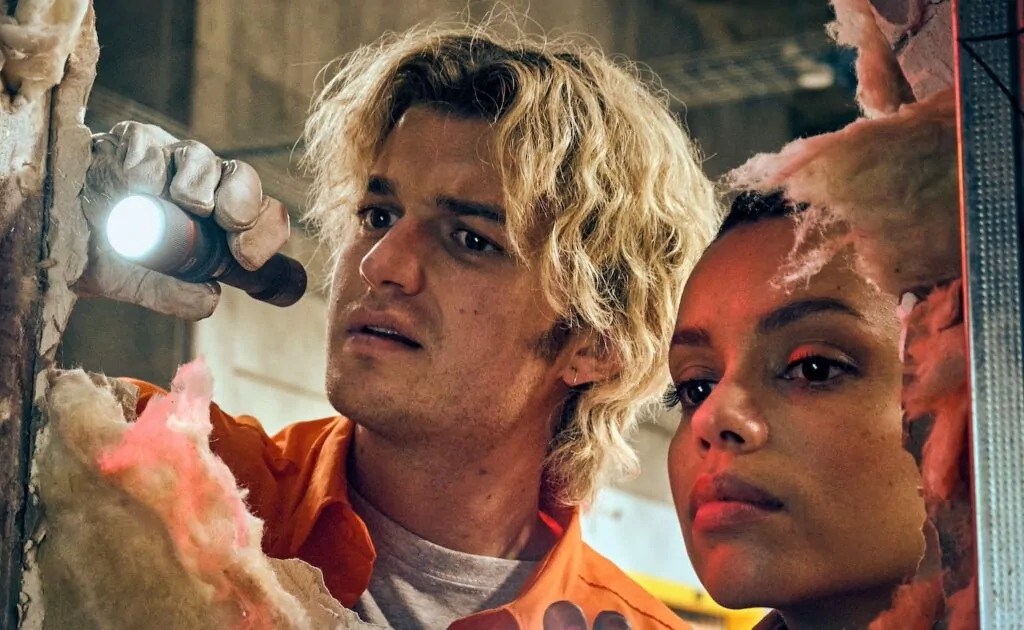 STRANGER THINGS' Joe Keery and Georgina Campbell in COLD STORAGE (Credit: Studiocanal)