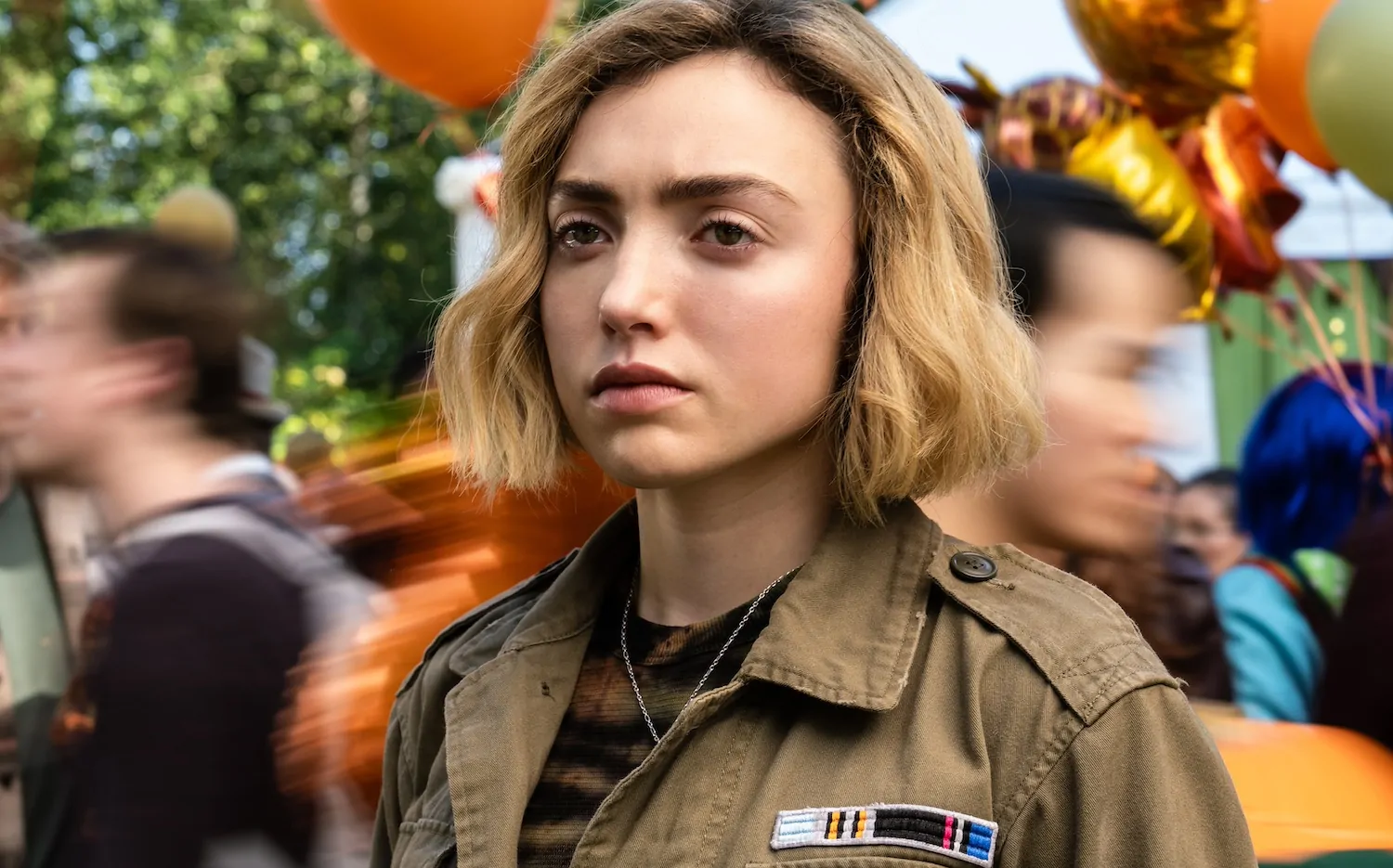 Peyton List as Maddie Nears in School Spirits, Season 3, streaming on Paramount+, 2026. Photo Credit: Ed Araquel/Paramount+.