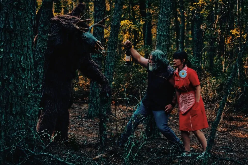 THE DEVIL & DAISY DIRT - the Jersey Devil menaces a man and a woman. 