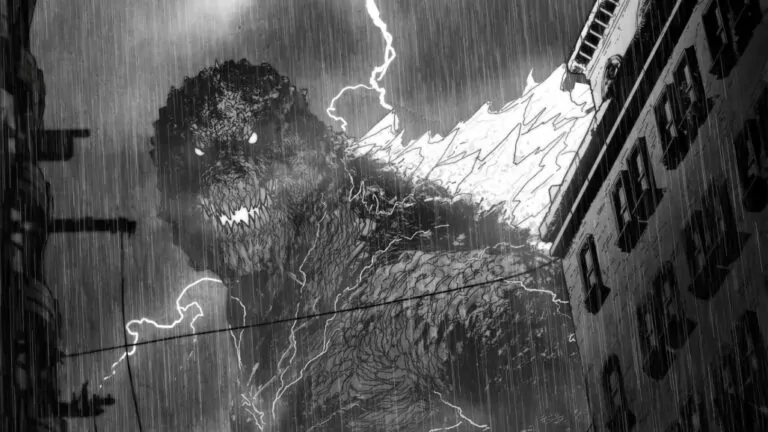 Godzilla attacking Tokyo in The Horror of Godzilla