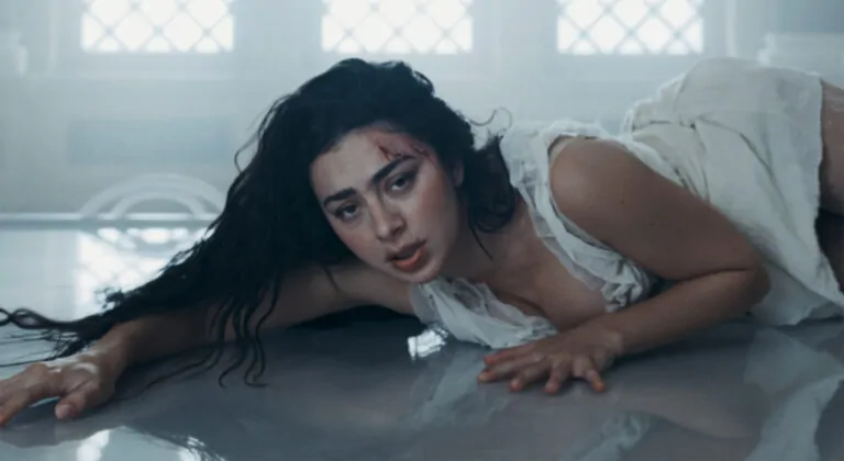 Charli xcx in the music video for CHAINS OF LOVE (Credit: Atlantic)
