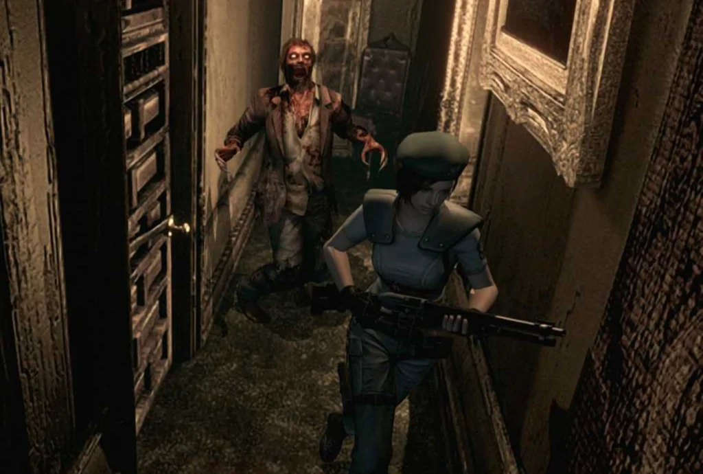 Jill tries not to get taken out by a Crimson Head in RESIDENT EVIL REMAKE (Credit: Capcom)