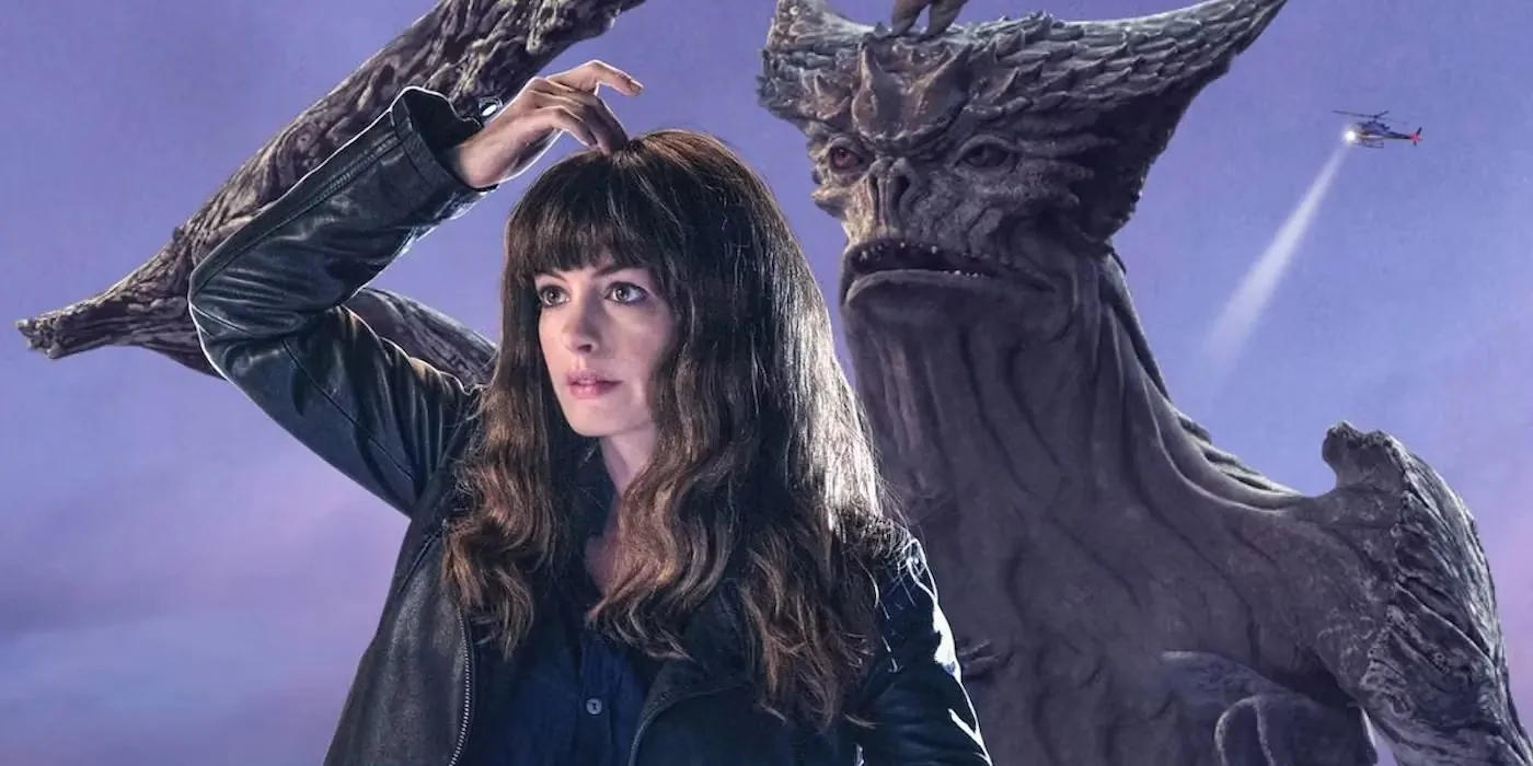 Anne Hathaway and her kaiju pal in COLOSSAL (Credit: NEON)
