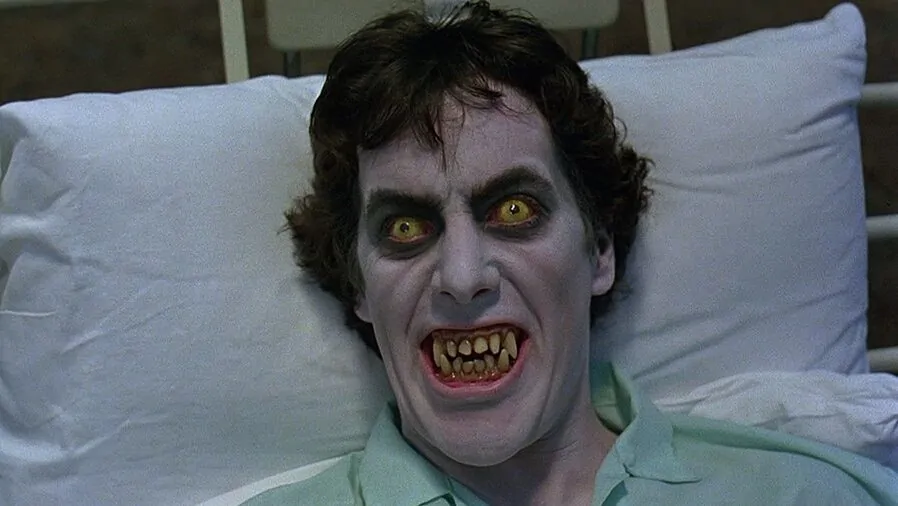 An American Werewolf in London bed scene