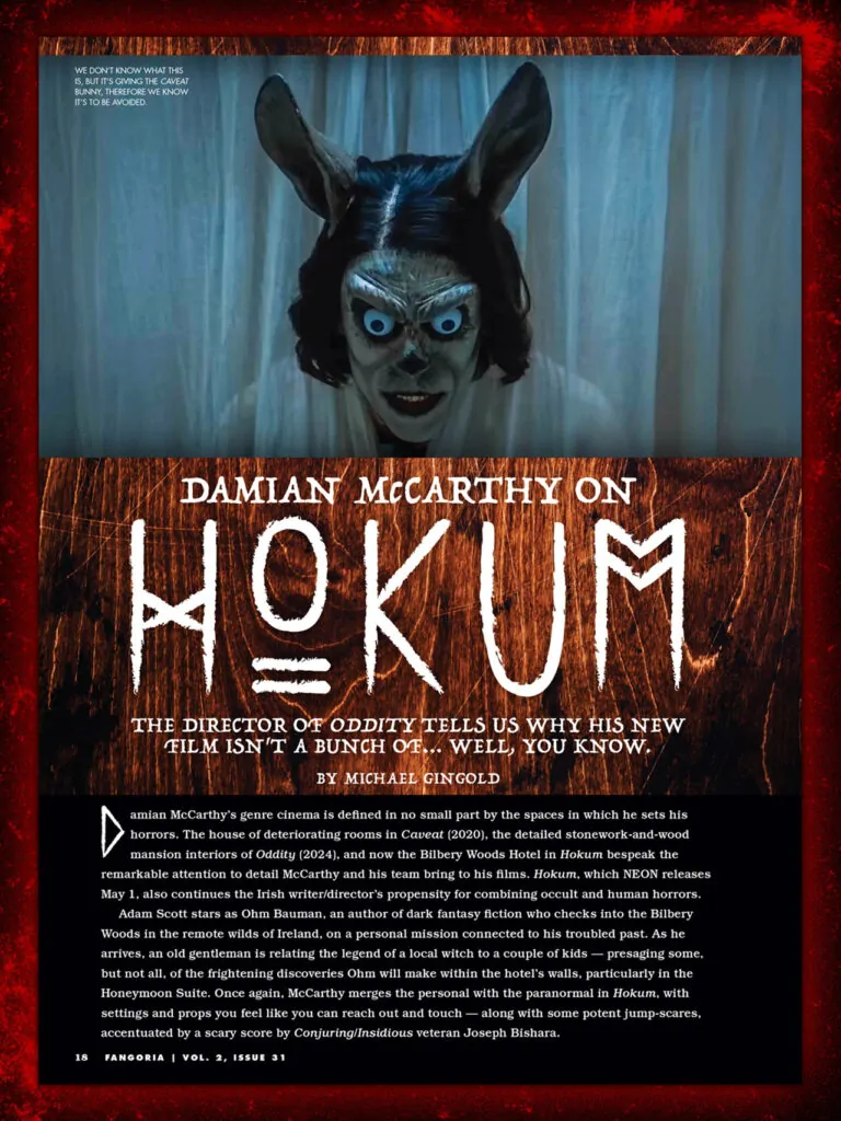 Irish Filmmaker Damian McCarthy HOKUM Inside FANGORIA #31