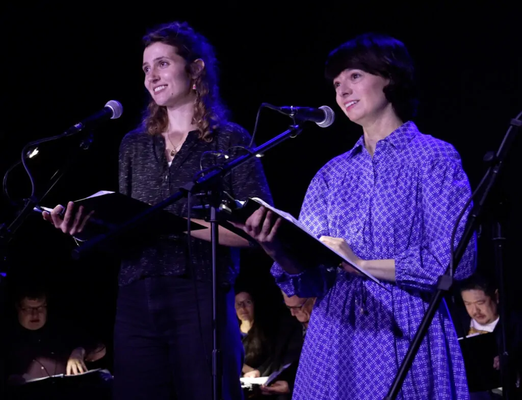 Sienna Jeakle and Kate Micucci in new horror play THEATER OF THE DAMNED (Credit: Trepany House)