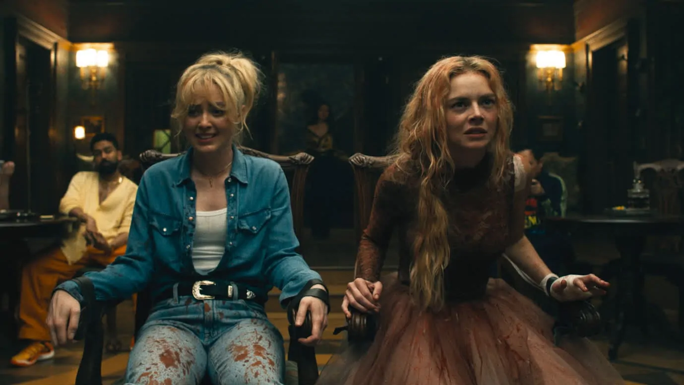 Kathryn Newton and Samara Weaving in Ready or Not 2: Here I Come