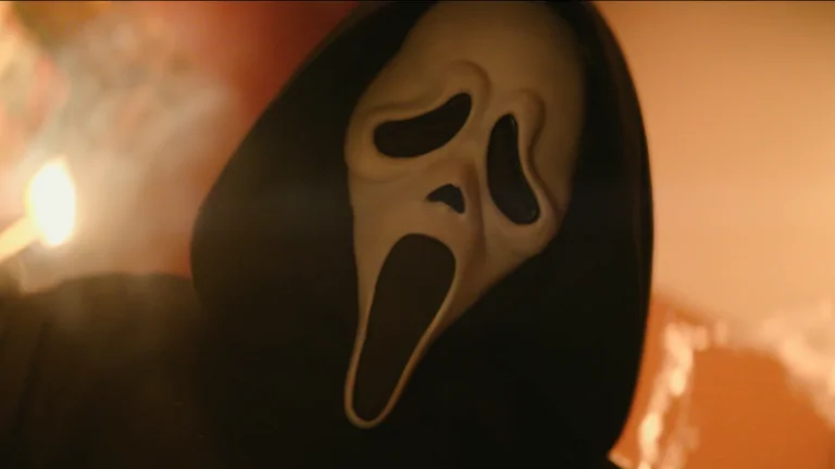 Ghostface holding a match in Scream 7