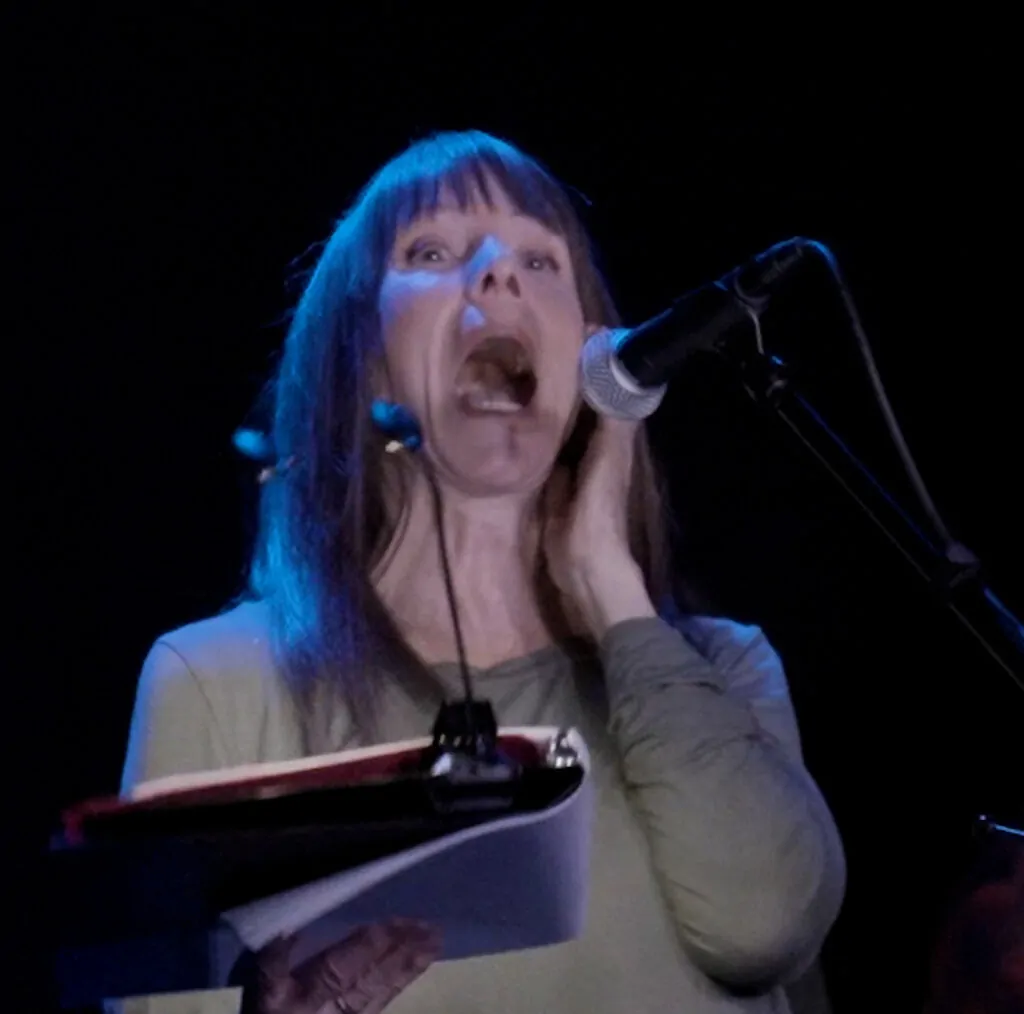 Original SNL cast member Laraine Newman delivers a blood curdling scream in THEATER OF THE DAMNED (Credit: Trepany House)