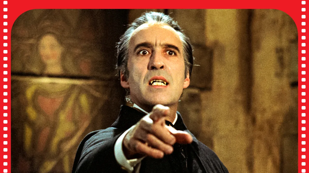 Christopher Lee as DRACULA.