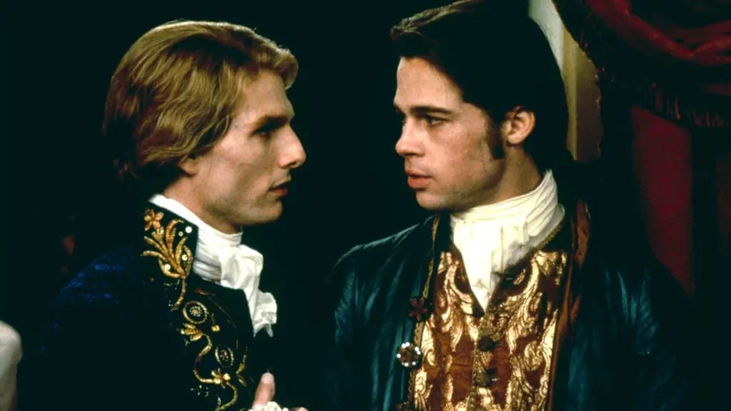 Tom Cruise and Brad Pitt in INTERVIEW WITH THE VAMPIRE (Credit: IMDb)