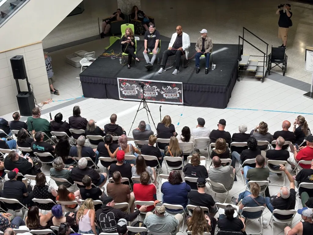 Steward, Ken Foree and Scott Reiniger at Monroeville Mall Living Dead Weekend 2026