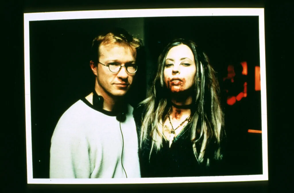 GINGER SNAPS director John Fawcett and Katharine Isabelle (Credit: Lionsgate)