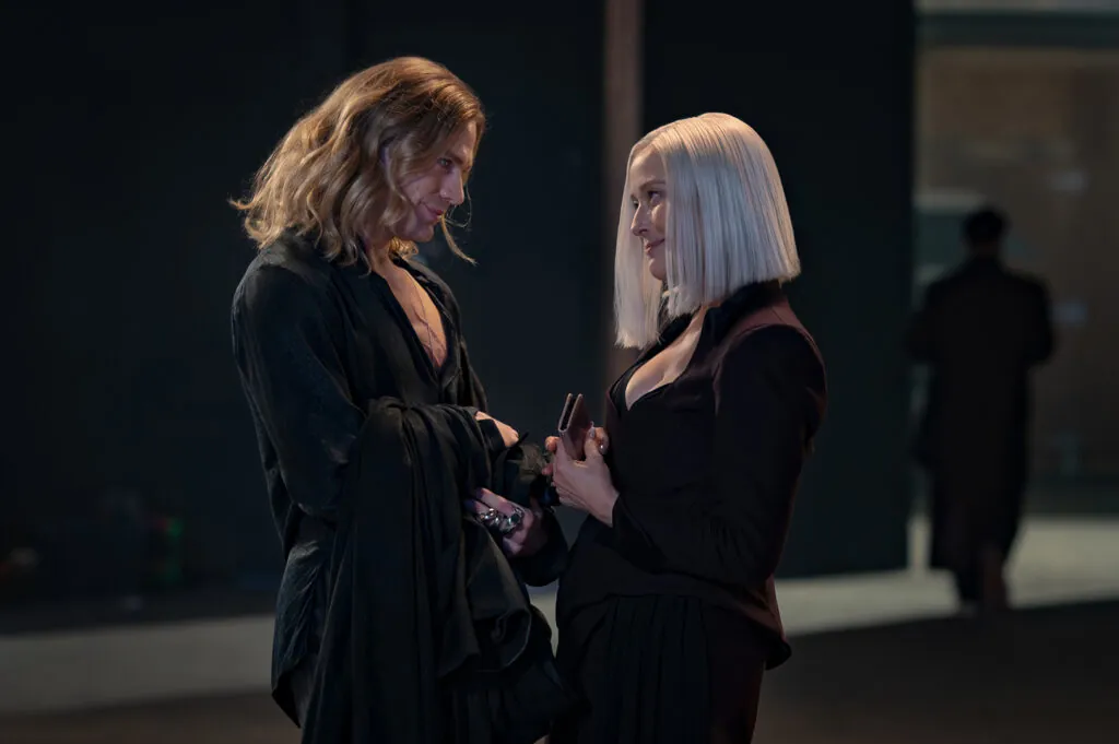 Sam Reid as Lestat De Lioncourt and Jennifer Ehle as Gabriella in The Vampire Lestat (Credit: Sophie Giraud/AMC)