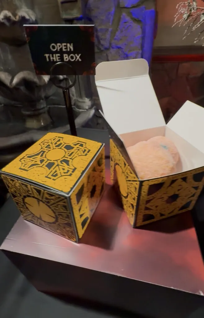 HHN Food Menu 2026 HELLRAISER Open The Box donut bites (Credit: Angel Melanson)
