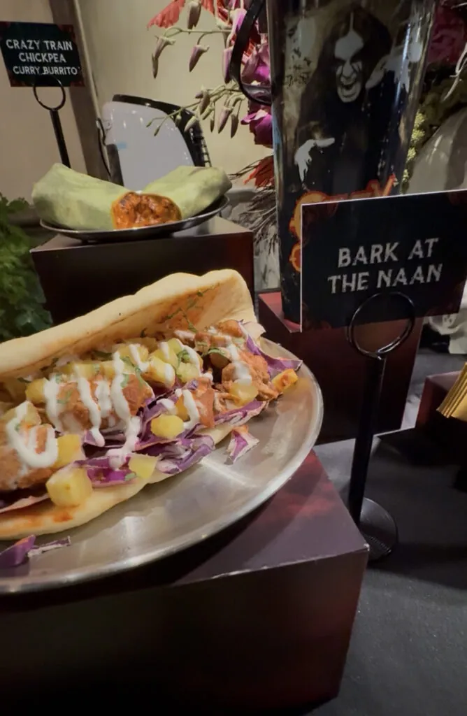 HHN Food Menu 2026 Ozzy Osbourne Bark at the Naan (Credit: Angel Melanson)