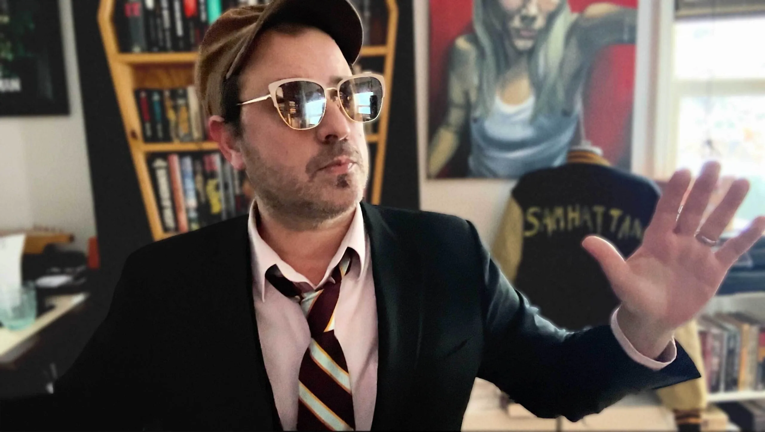 Josh Malerman in TO ALL THE BOOKS. (Credit: Antenna Releasing)