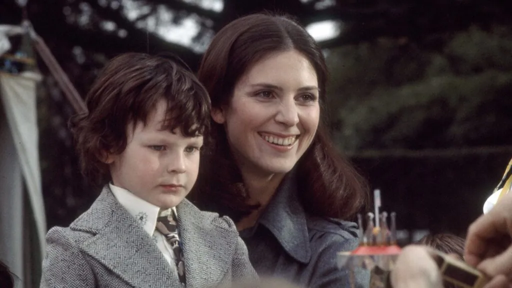 Damien and the nanny in The Omen