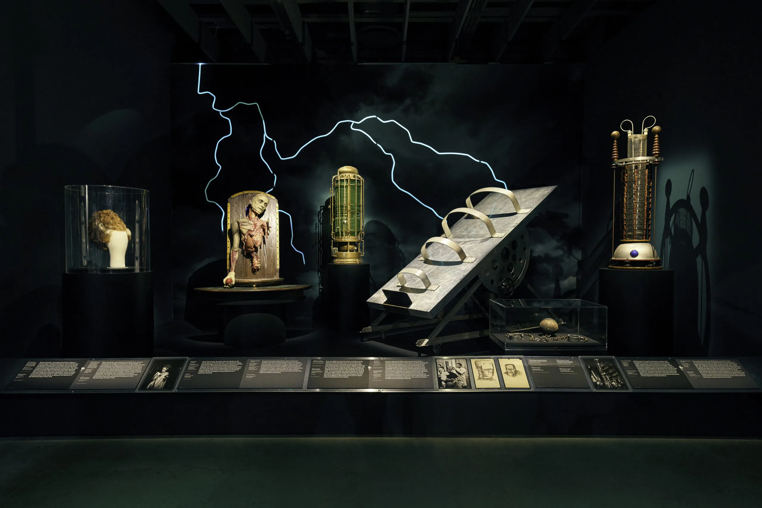 The Frankenstein display at The Horror Show. (©Academy Museum Foundation, Photo by: Emily Shur.)