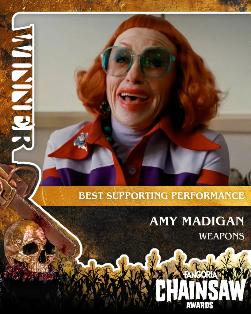 BEST SUPPORTING PERFORMANCE: Amy Madigan, Weapons