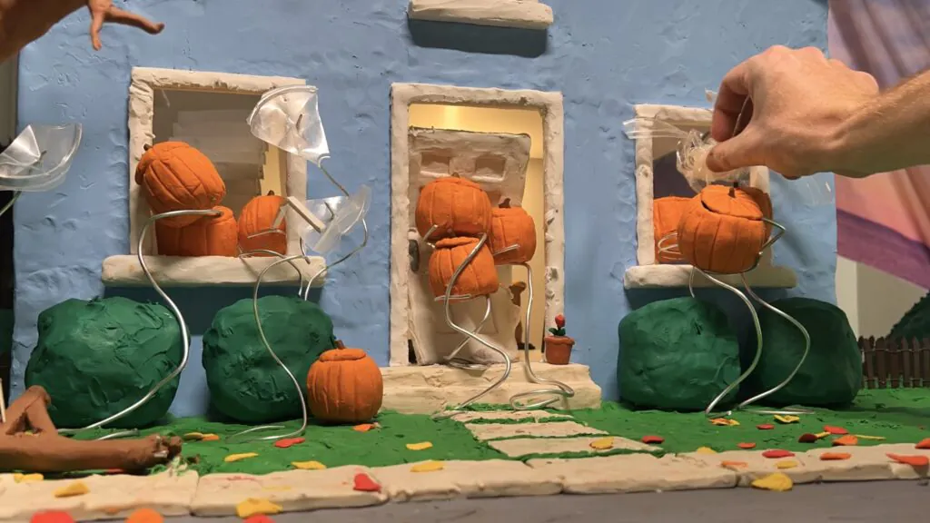 Trent Shy animating SAM'S HARVEST. (Credit: Sam: Soul of Halloween)