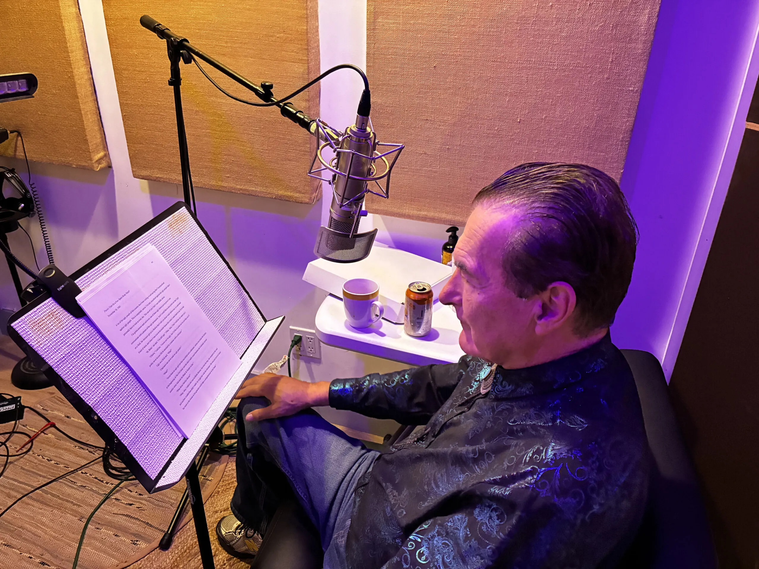 Joe Bob Briggs in the recording studio
