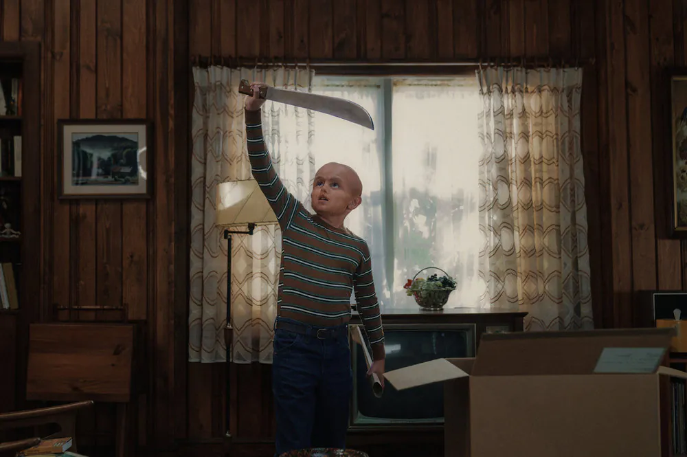 Callum Vinson in CRYSTAL LAKE. (Credit: Peacock)