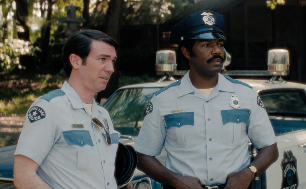 Cameron Scottins and William Catlett in CRYSTAL LAKE. (Credit: Peacock)