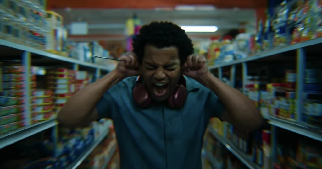 Earworm in FRESH MEAT. (Credit: Dead Meat/Hades Films)