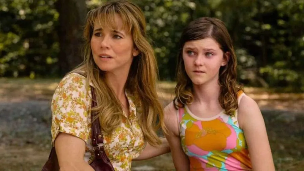 Linda Cardellini and Gwendolyn Sundstrom in CRYSTAL LAKE. (Credit: Peacock)
