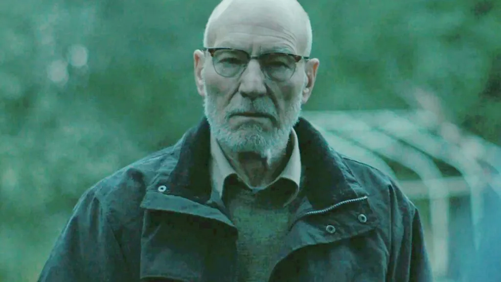 Patrick Stewart in GREEN ROOM. (Credit: A24)