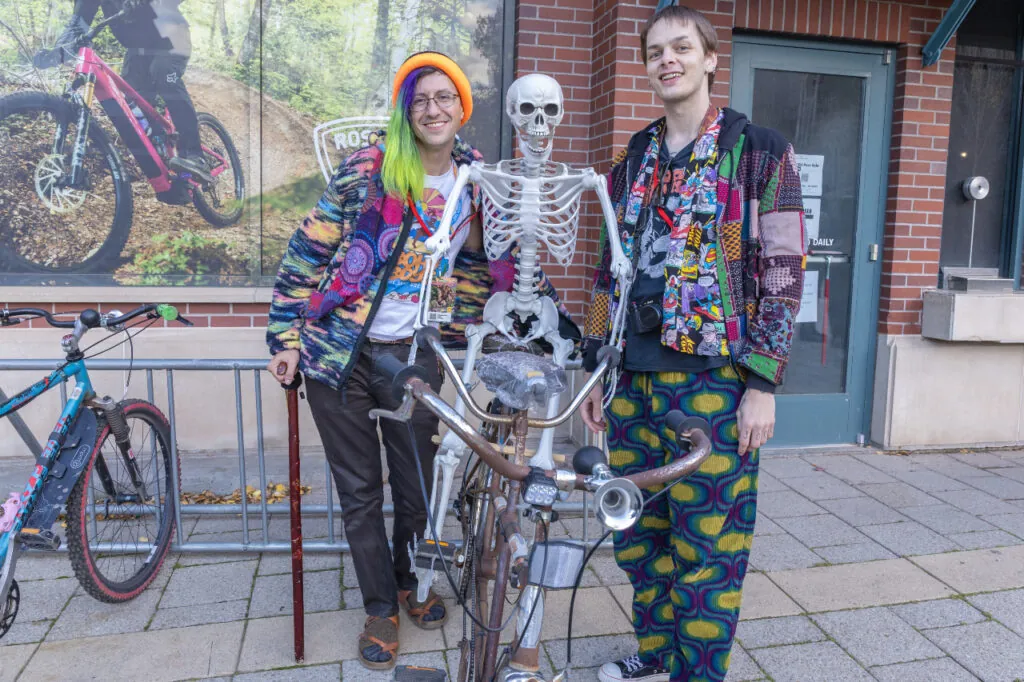 Fans at Telluride Horror Show's pig roast.